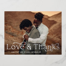 Folie van liefde en Bedankt Wedding Dank je Briefk