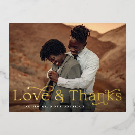 Folie van liefde en Bedankt Wedding Dank je Briefk Uitnodiging Briefkaart