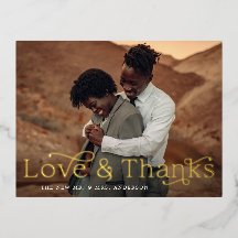 Folie van liefde en Bedankt Wedding Dank je Briefk