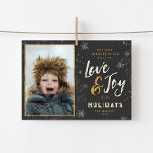 Folie van Liefde en Joy Faux Magnetic Holiday Foto