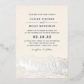 Folie van mountain Sketch Wedding Uitnodiging (Voorkant)