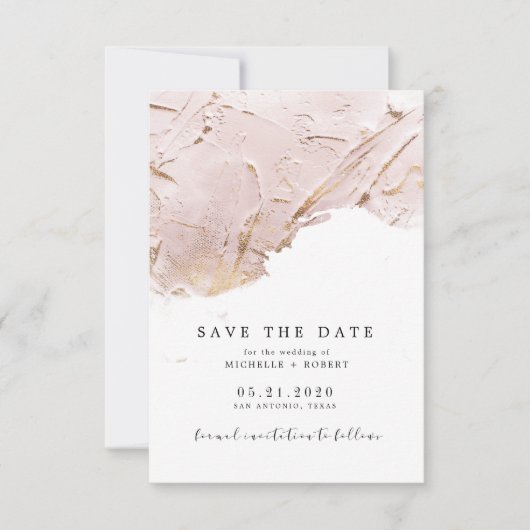 folie van roos goud met textuur Foto Opslaan Datum Kaart (Voorkant)