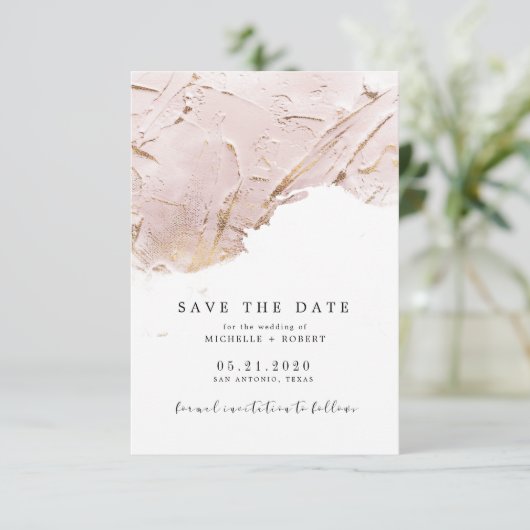 folie van roos goud met textuur Foto Opslaan Datum Kaart (Staand voorkant)