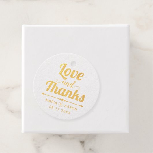 Folie van  van liefde en Bedankt Bedankjes Labels (Met doos)