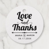 Folie van  van liefde en Bedankt Bedankjes Labels (Achterkant)