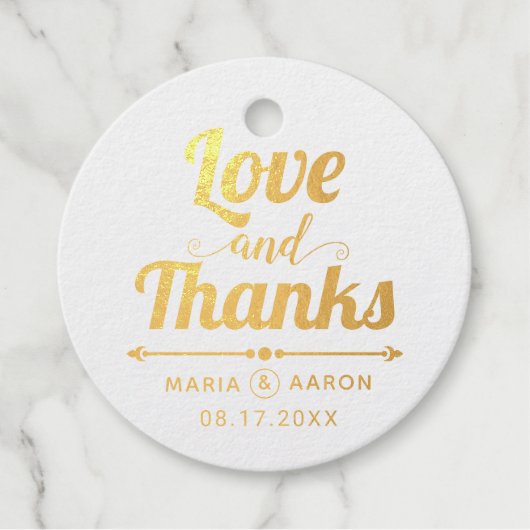 Folie van  van liefde en Bedankt Bedankjes Labels (Voorkant)
