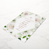 Folie van White Floral Gradual Party Folie Uitnodiging (Gedraaid)