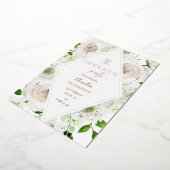 Folie van White Floral Gradual Party Uitnodiging (Gedraaid)