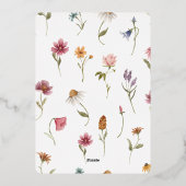 Folie van wilde Baby showers Folie Uitnodiging (Achterkant)