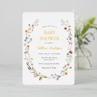 Folie van wilde Baby showers Uitnodiging