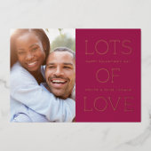 Folie Veel Valentijnsdag Kaart: Mulberry Folie Uitnodiging (Voorkant)