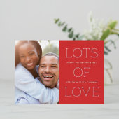 Folie Veel Valentijnsdag Kaart - Rood (Staand Voorkant)