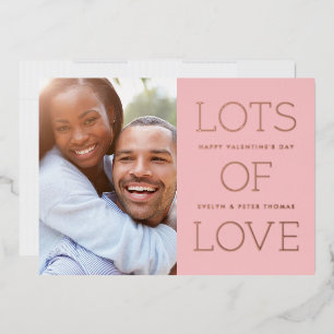 Folie Veel Valentijnsdag Kaart - Roze
