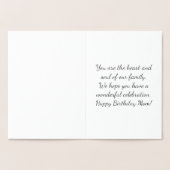 Folie Verjaardag Kaart, Gelukkige Verjaardag Moede Folie Kaarten (Binnen)