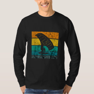 Folie Vintage Retro Elektrische Hydrofoil Surfplan T-shirt