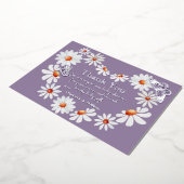 Folie vlinder en waterverf madeliefje hartelijk da folie uitnodiging (Gedraaid)