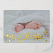 Folie voor baby van MerryKerstfeestdag Folie Feestdagenkaart (Voorkant)