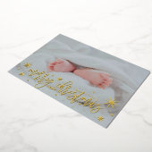 Folie voor baby van MerryKerstfeestdag Folie Feestdagenkaart (Gedraaid)