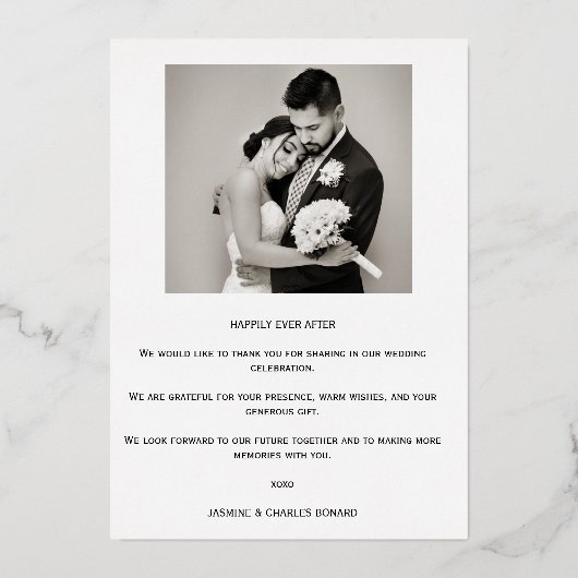 Folie voor bruiloft folie uitnodiging (Achterkant)