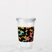 Folie voor de afdruk van kunststofmonogrammen Roze Acryl Drinkbeker (Rechts)