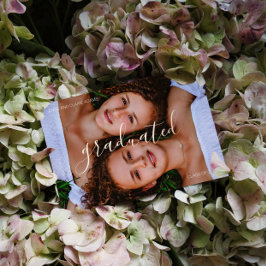 Folie voor dubbele Afstuderen fotoaankondiging Folie Uitnodiging