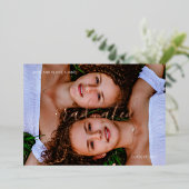 Folie voor dubbele Afstuderen fotoaankondiging Folie Uitnodiging (Staand Voorkant)