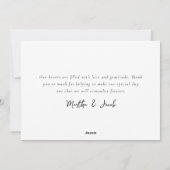 Folie voor huwelijkshuwelijk en huwelijk feestdagenkaart (Achterkant)