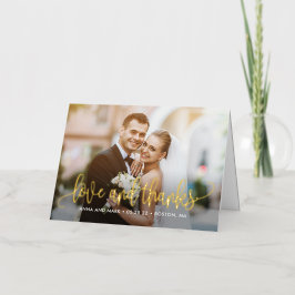 Folie voor levendige kalligrafie gevolgd Dank je w Wenskaart