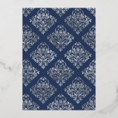 Folie voor marineslag en zilver folie uitnodiging (Achterkant)