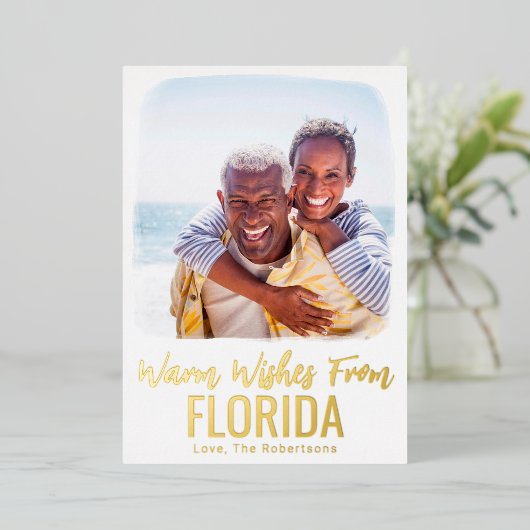 Folie voor Waterverf van familieband kerstkaart Folie Feestdagenkaart (Staand Voorkant)