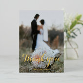 Folie voor weddenschap bedankt feestdagenkaart (Staand Voorkant)