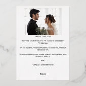 Folie voor weddenschap bedankt feestdagenkaart (Achterkant)