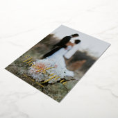 Folie voor weddenschap bedankt feestdagenkaart (Gedraaid)