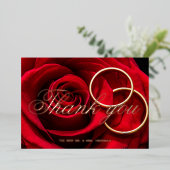 Folie voor weddenschap roos goud  dank je kaart (Staand Voorkant)