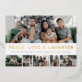 Folie Vrede, Liefde & Lachen MultiPhoto Vakantie Folie Feestdagenkaart (Voorkant)