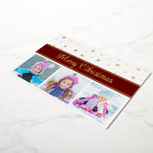 Folie Vrolijke Kerstmis Foto's en Sterren Folie Feestdagenkaart (Gedraaid)