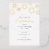 Folie Vuurwerk Graduation Party Invitation Kaart (Voorkant)