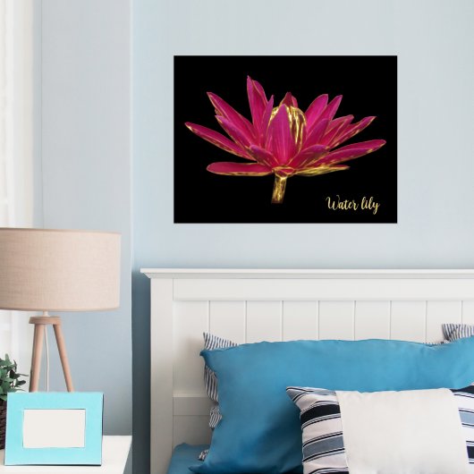 Folie Water Lily Print Poster (Insitu (Slaapkamer))