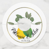 Folie Waterverf Lemon Lime Logo - Koppelnaam Wijnglaslabel (Voorkant)