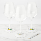 Folie Waterverf Lemon Lime Logo - Koppelnaam Wijnglaslabel (Set)