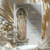 Folie Weddenschap Kaart Art Nouveau door Mucha