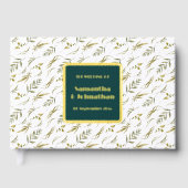 Folie Wedding Leaf Springpatroon Land bruiloft Gastenboek (Voorkant)