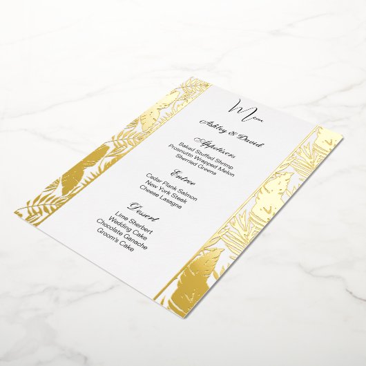 Folie Wedding Menu Kaart (Gedraaid)