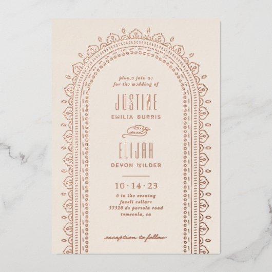 Folie  wedstrijd - ivoor folie uitnodiging (Voorkant)