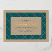 Folie Winter Pset Holiday Party Uitnodiging Folie (Voorkant)