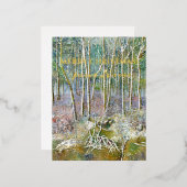 folie winterbos Waterverf Holiday Post Kaart (Voorkant / Achterkant)