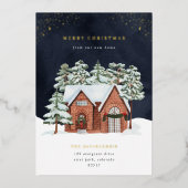 Folie Winternacht Holiday Moving Aankondiging (Voorkant)
