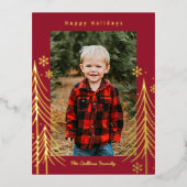 Folie winterscène Briefkaart kerstfeestdag (Voorkant)