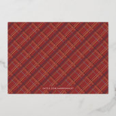 Folie Winterspeldenkerstfotokaart - rood Folie Uitnodiging (Achterkant)