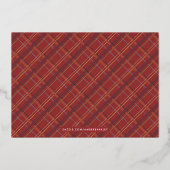 Folie Winterspeldenkerstfotokaart - rood Uitnodiging (Achterkant)
